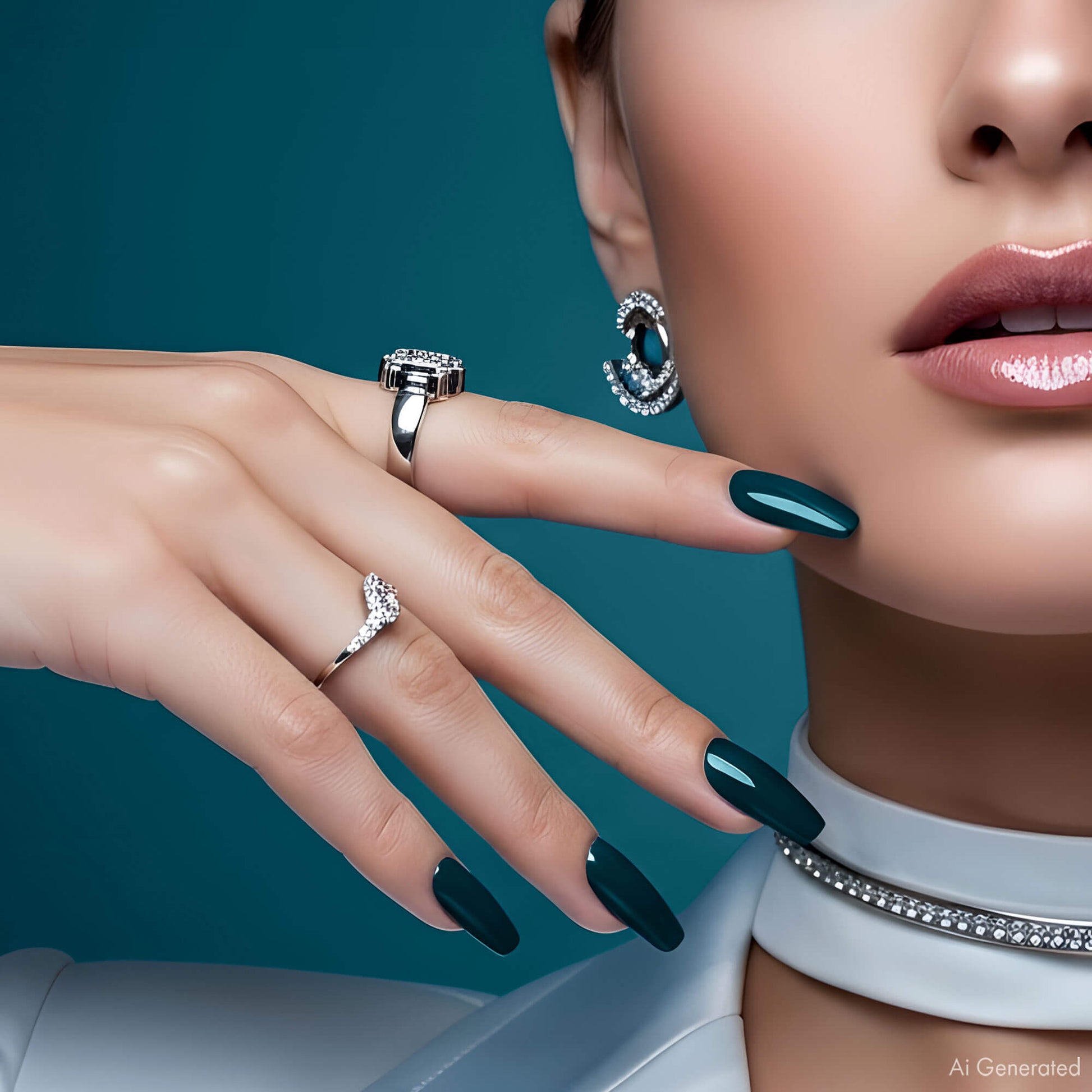 Gel Polish – Deep Teal Blue – DN039 – 7ml – HEMA Free-2