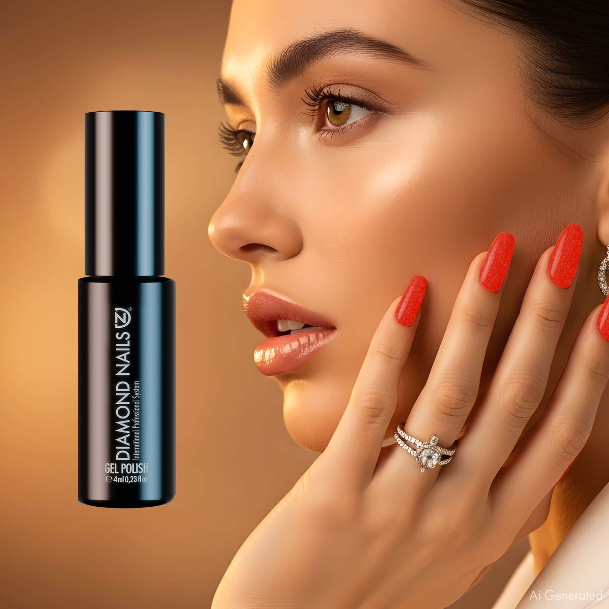 Gel Polish – Shimmery Grapefruit – DN137 – 4ml – HEMA Free-1