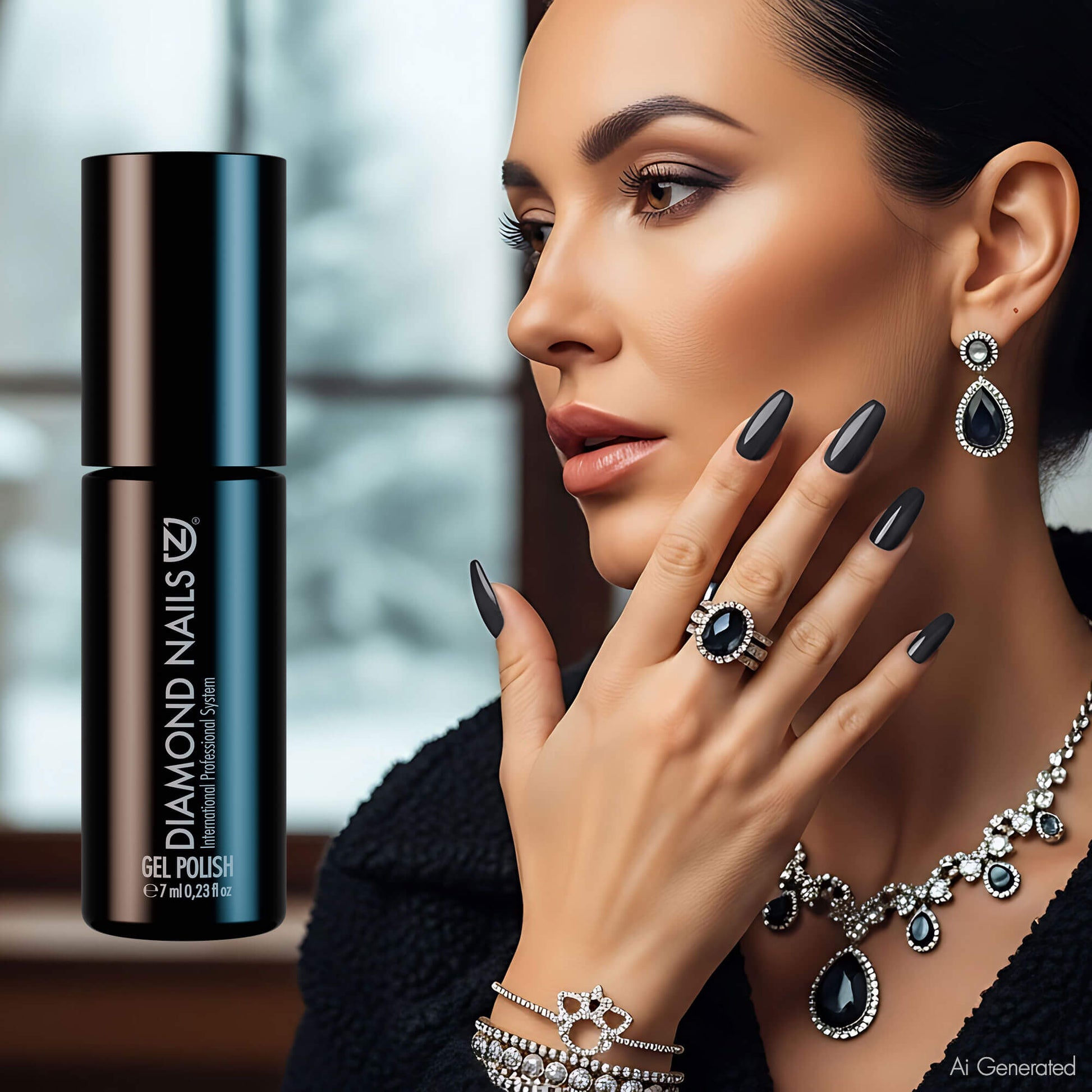 Gel Polish – Dark Graphite Grey – DN219 – 4ml – HEMA Free-1