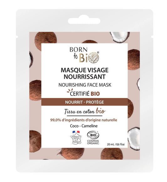 Masque visage Nourrissant en coton - Certifié Bio-0