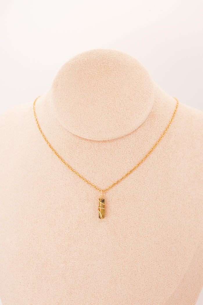 Pendentif | Mini piliers en Jade "Fleurs de prunier"-7