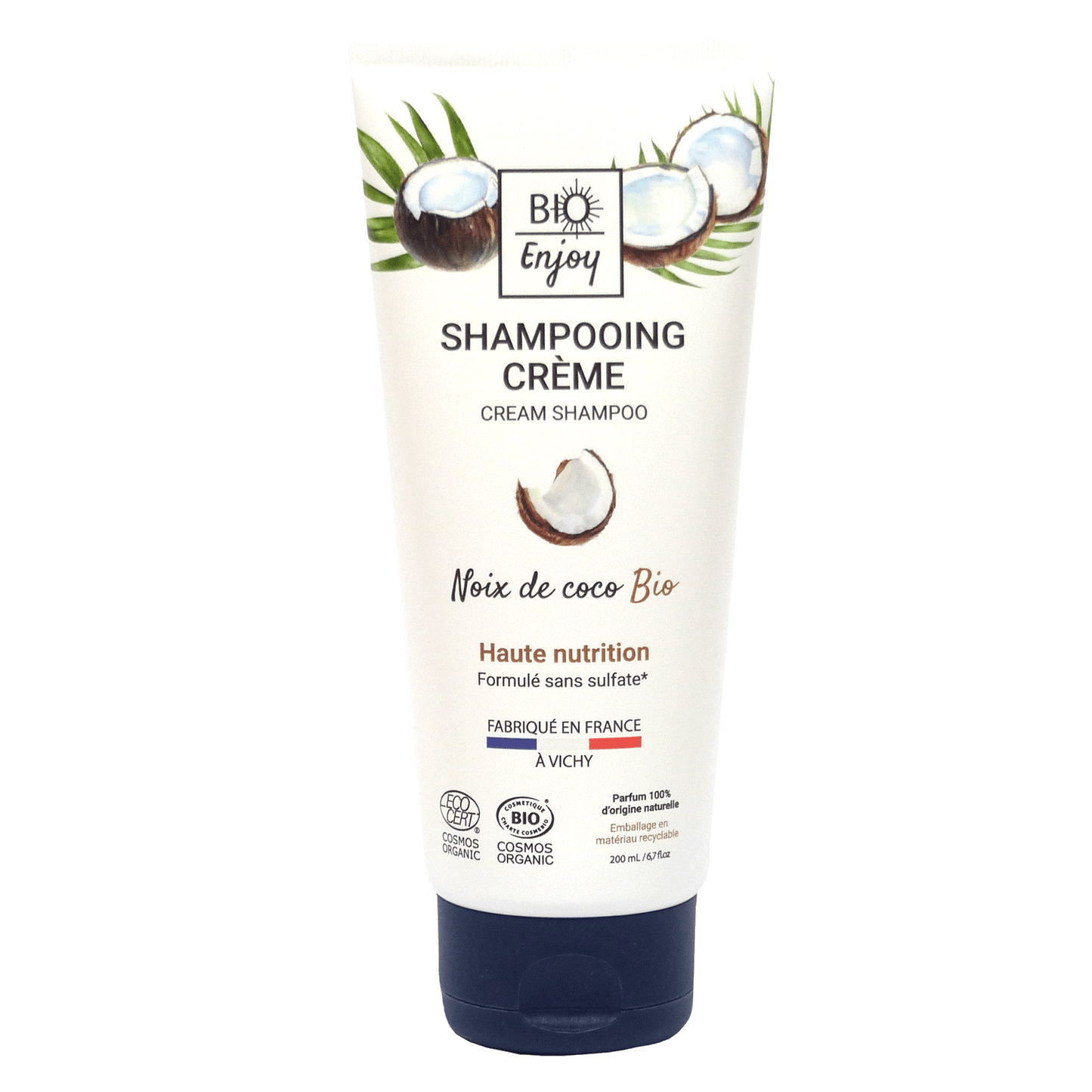 Shampooing crème Noix de coco Bio Cosmos Organic  - BIO Enjoy 200mL
